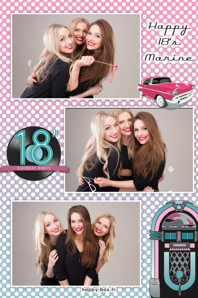 Photobooth anniversaire 18 ans