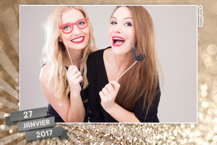 Photobooth anniversaire doré